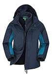 3-in-1-Jacke - Auf 3 Arten zu tragen, wasserdichte Außenhülle, innere leichte Jacke oder beide zusammen für Wärme