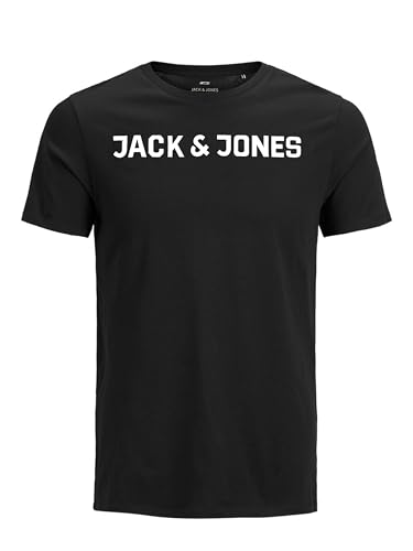 JACK & JONES Herren JJECORP Logo Tee SS Crew Neck, Black, S – Ansicht 1