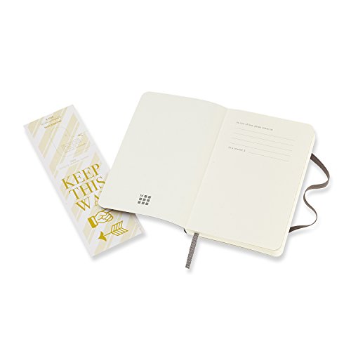 Moleskine Classic Notebook, Soft Cover, Pocket (3.5" X 5.5") Ruled/Lined, Earth Brown, 192 Pages #TOP4