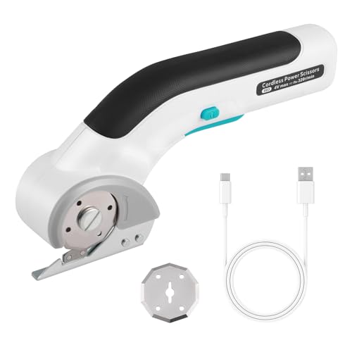 Cordless Electric Scissors with Blades and Safety Lock