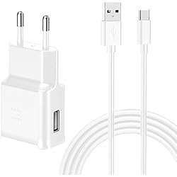 Cargador Samsung Carga Rapida Tipo C 15W 15W Cargador USB para Cargador Samsung Carga Rapida con Cable USB C 2M, Enchufe USB Adaptador Cargador Movil Adaptive Cargador Rápido para Samsung Galaxy S10/S9/S8/Note 8 9 10 20/A13/A33/A53 5G,Xiaomi