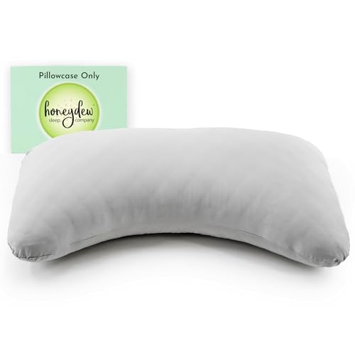 Image of Honeydew King Side Pillow Case - Fits The Scrumptious and Essence Curved Pillows for Side Sleeping - Comfortable and Soft Cooling Viscose Made from Bamboo Fabric - King Size (Silver Lining Grey)