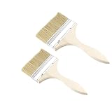 2 Stück Pinsel, Lasurpinsel, Flachpinsel, Acryl Pinsel, Pinsel Wandfarbe...