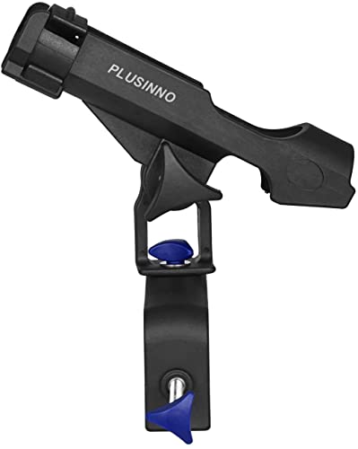Plusinno Fishing Boat Rods Holder With Large Clamp Opening 360 Degree Adjustable Fishing Rod Racks Folding Holder (1 Pack Blue) #TOP6