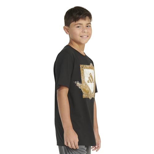 Image of Adidas Boys Short Sleeve T-Shirt Sports Graphic Tee Shirt