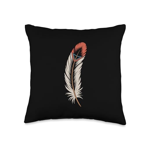Boho Feather Bundle Rustic Nature Art Throw Pillow