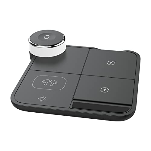 Wireless Charging Station,Almsbo Wireless Charger Stand 4 in 1,18W Charger Fast Charging for iPhone 14/13/12/11 Pro/SE/XS MAX/XR/XS/X/8/8 Plus,Apple Iwatch 8/7/6/SE/5/4/3/2/1,AirPods Pro/2/3（Black）