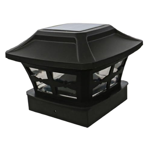 NIYANGLE Solar Energy Pillar Lighting Tool Outdoor Waterproof Garden Fence Lamp with White and Warm Yellow Dual Light for Patio and Yard