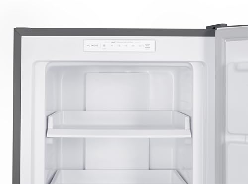 homeX Gefrierschrank NoFrost, Tiefkühlschrank groß - 204L Nutzinhalt, 4-Sterne Gefrieren, XXL Freezer, Gefrierschränke freistehend, Super-Frost-Funktion, leise 39 dB, silber, FSN2041E-S