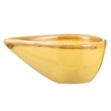 TOPPERFUN Plato Pequeño de Cerámica para Aceites Esenciales Aromáticos, Cuenco para Faciales de Barro, Recipiente para Mezclar Spa, Accesorio Versátil Amarillo para Aromaterapia
