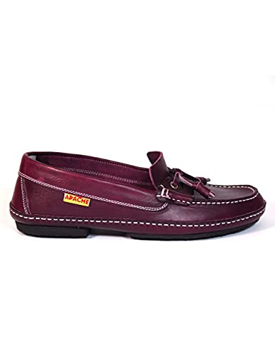 Zapatos náuticos clásicos Fabricados en España Apache 414 Burdeos - Color - Burdeos, Talla - 41