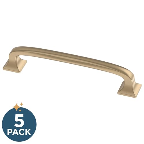 Franklin Brass (5-Pack) – Champagne Bronze Cabinet Handles, 4 Inch Hole Center, Pulls for Drawers, Kitchen Cabinet Door, Dressers | Lombard by Franklin Brass - Image 2