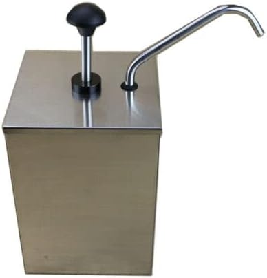 3L 1 Bucket Sauce Dispenser Pump Squeeze Condiment Dispensing Stainless Steel