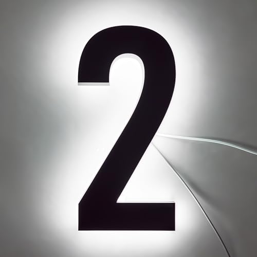 Número de casa LED de 7 pulgadas para fachadas de chalets y hoteles