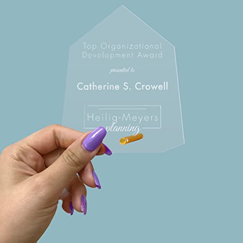 Custom Economy Acrylic Awards Offered In A Variety Of Shapes And Sizes Includes Unlimited Text And Your Logo (5", Diamond) #TOP1