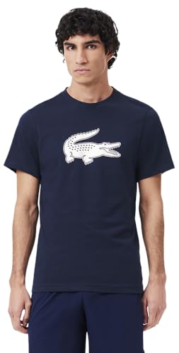 Lacoste Men's Big Croc Performance T-Shirt Navy/White, 4