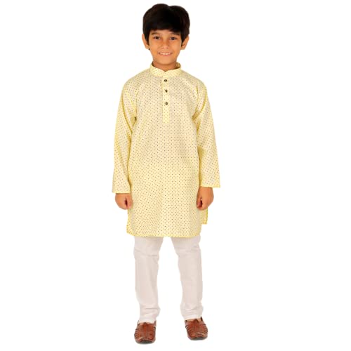 Image of Pro-Ethic Style Developer Boys Cotton Geometric Kurta Set Pajama Ethnic Wear | 1 To 16 Years | S-197