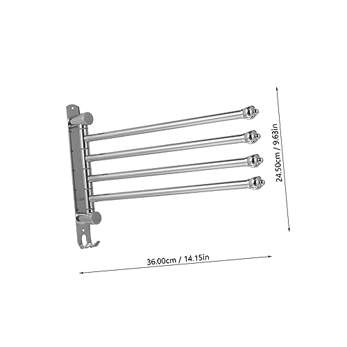 Barre pivotante pour serviettes anti rouille fixation ventouse