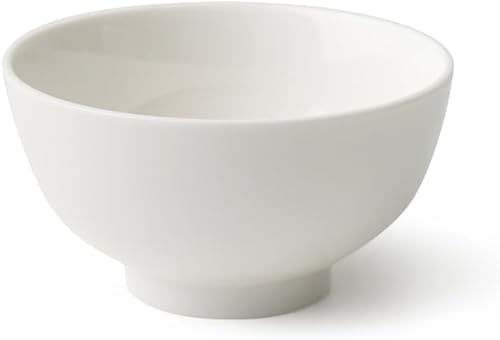 Tazón de cerámica de 10 onzas, cuencos de cereales de porcelana blanca, juegos de 5 para sopa, avena, arroz, ensalada de helado, frutas, microondas