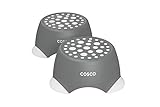 COSCO 11908GRY2E Kids One-Step Step Stool, 2 Pack, Gray