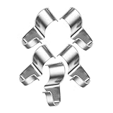 Garneck 5stücke Vinyl-fassadenhaken Ohne Bohren Metall-fassadenclips Zum Aufhängen Von Gegenständen An Vinyl-fassaden Seitenhaken Für Fassadenmontage