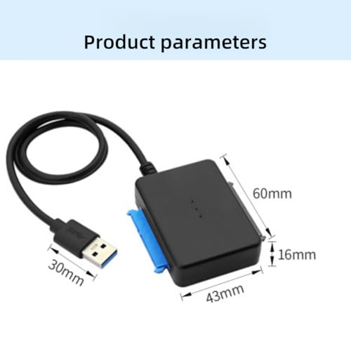 Cable Adaptador Dual USB 3.0 a SATA para 2.5/3.5" HDD/SSD miniatura 5