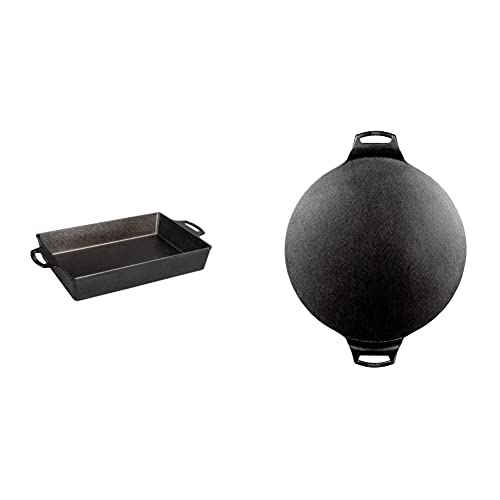 Lodge 9"X13" Cast Iron Casserole & Cast Iron Pizza Pan, 15 Inch #TOP6