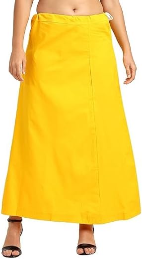 VM V-MAL Pure Cotton Petticoat for Saree | Soft Breathable Cotton Saree Petticoat for Women | Adjustable Drawstring Nada F...