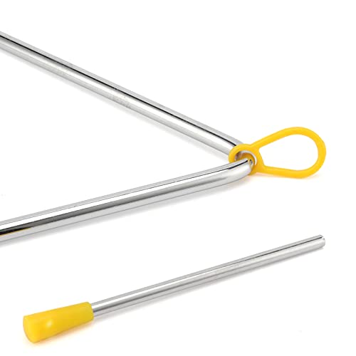 image for HEIHAK 10 Pack Musical Triangle Steel Set, 4