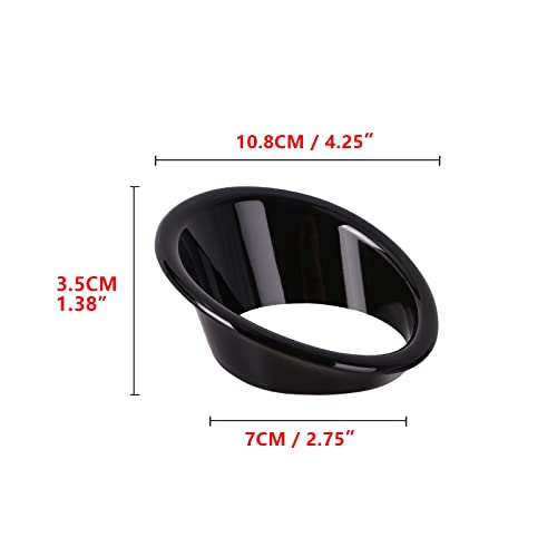 Xotic Tech Exterior Front Fog Light Frame Ring Cover Trim, Glossy Black, Compatible with Toyota RAV4 2019-2023
