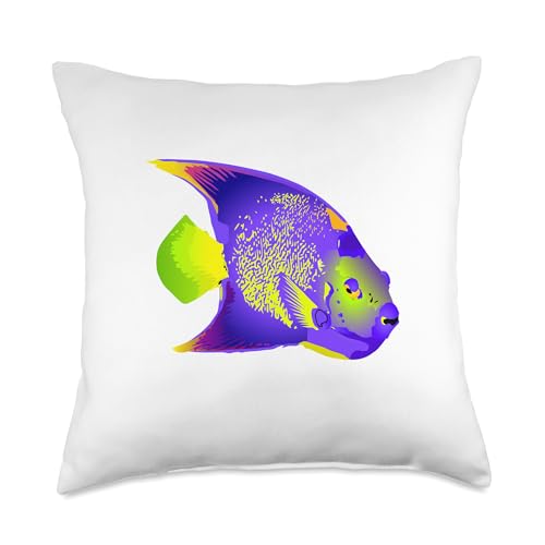 Queen Angelfish Throw Pillow