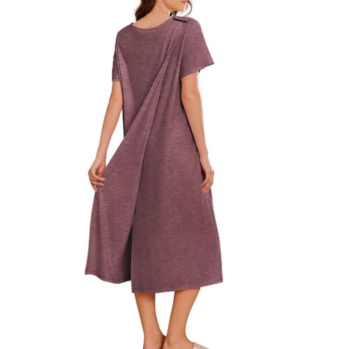 Image of Deyeek Hospital Gowns for Women Labor Delivery Shoulder Surgery Dress Adaptive Clothing Night Robes for Elderly Plus Size