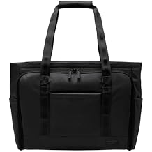 Halfday Convertible Garment Tote 2-in-1 Travel Tote & Garment Bag, Carry-on for 1-2 Day Trips 16 Laptop Pocket, Shoe Compartments, Trolley Sleeve, Water-Resistant Ballistic Nylon, Jet