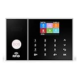 MZZYG SystèMes De SéCurité Domestique Système D'alarme De Sécurité Domestique sans Fil, Wi FI, GSM, avec Capteur De Mouvement, Anti cambriolage, Compatible avec Tuya IP Camrea(A)