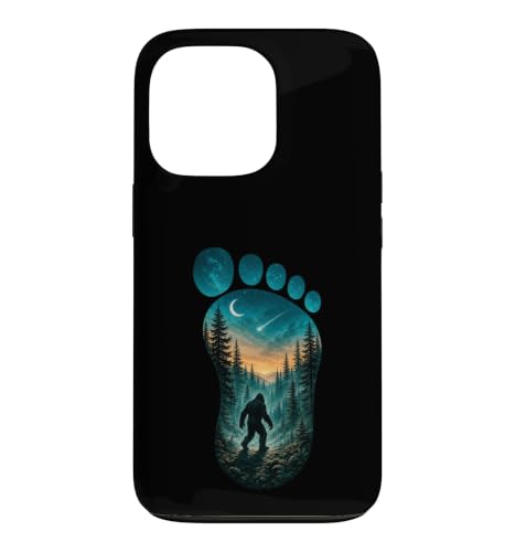 Bigfoot Footprint Moon Light Mountain Trees Forest Sasquatch �X�}�z�P�[�X iPhone 13 Pro �p