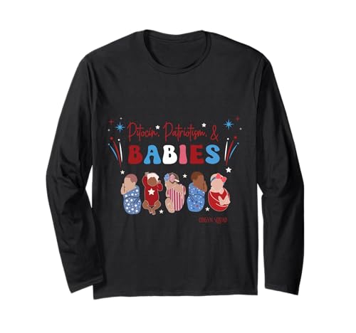 4th of July OBGYN Squad Fourth of July OBGYN Ob Nurse Labor Long Sleeve T-Shirt