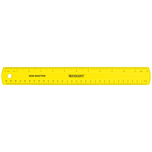 Image of Westcott Shatterproof Ruler, Assorted Translucent Colors, 12 inch (Pack of 3)