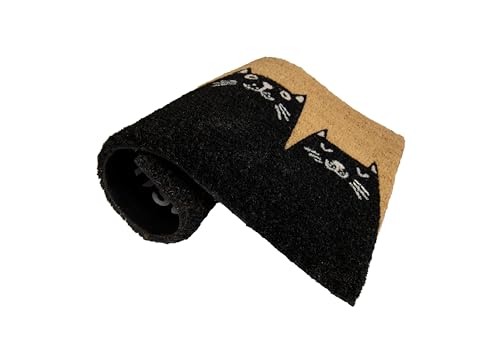 Fisura, “Cats” Coir Door Mat, Dirt Trapper Doormat with Non-Slip PVC Backing - Image 4