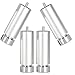 4 nogi meblowe regulowane, metalowe nogi stołowe, nogi meblowe, rura okrągła ze stopu aluminium, zapasowe nóżki sofy, do pralki lodówki, z prętem gwintowanym M10 (12 cm)