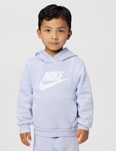 Image of Nike Kids' Sportswear Club Fleece Pullover Hoodie and Joggers 2-Piece Outfit Set (Large Swoosh Logo)