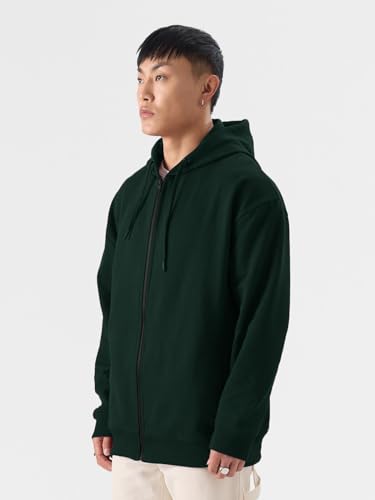 Image of LAZYCHUNKS Men's Zipper Hooded Sweatshirt | Premium Full Sleeve Hoodie Jacket with Front Zip & Pockets | Stylish Winter Wear, Warm Casual Sportswear for Men