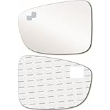 Replacement Blind Spot Mirror Glass with Full Size Adhesive for 2014-2018 Mazda 3, 2014-2021 Mazda 6 Driver Side View Left LH