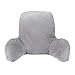 Apoyo lumbar Almohada trasera, respaldo Cojín Respaldo almohada con brazos En forma de T de algodón para Sofá, Sofás, Sillón, Reclinable - con cremallera Cubiertas extraíbles Lavable (Gris)