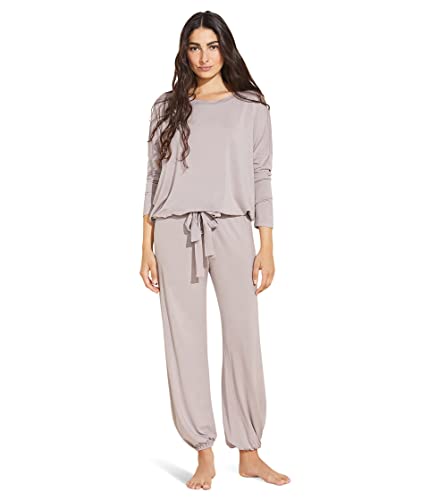 Image of Eberjey Womens Gisele Slouchy Pajama Set Purple Dust XS One Size