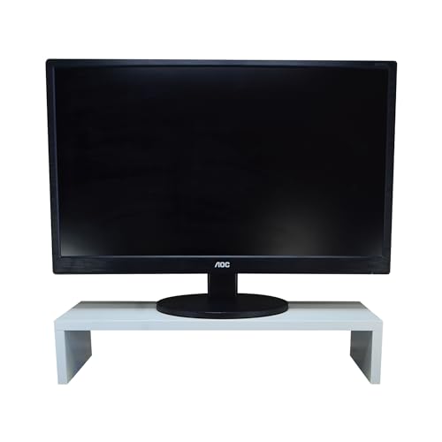 Suporte Para Computador Monitor PC Setup Gamer Mesa Organizador Home Office Ergonomico MDF 50cm (Bra