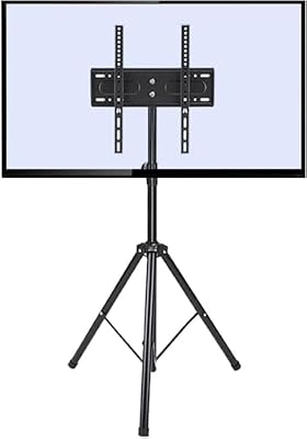 UWYTGF Monitor Arms Tv Stand Tripod Suitable for Portable Tv Stands with Adjustable Height of 26-55 Inches,Rotatable Folding Stand
