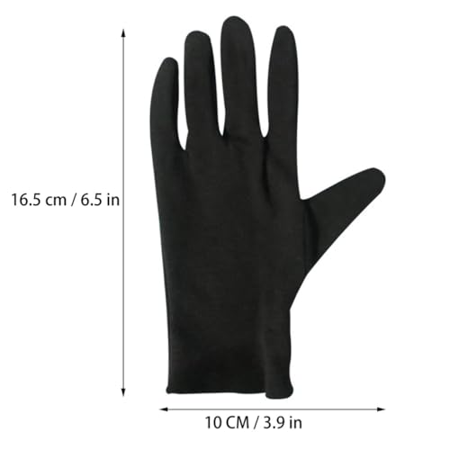 Guantes de algodón negros protectores Uonlytech de fácil limpieza 2