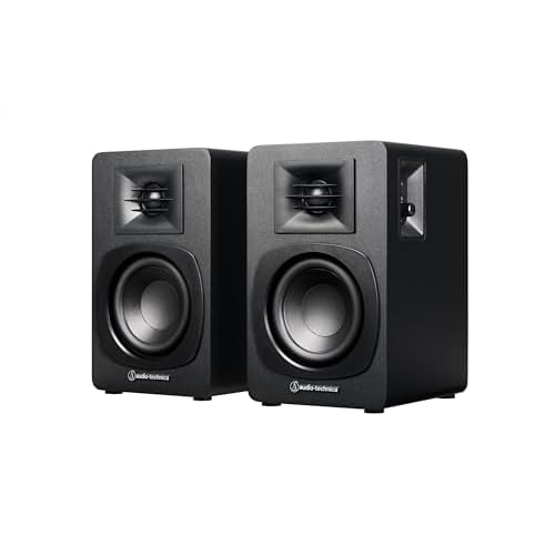 Audio-Technica AT-SP3X Powered Bookshelf Speakers Black