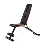 Banc de Musculation Pliable - Réglages Multiples 8 Positions - Développé Couché Inclinable Déclinable - Appareil Maison Compact - Chaise avec Dossier Confort – Support 300 kg - Entreprise Française