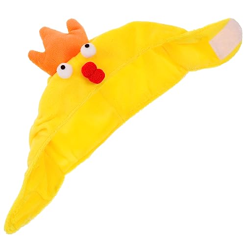 VERDANVERSE Cute Chicken Head Pet Hat Warm Comfortable Thermal Headwear for Puppies Cats Safe Breathable for Cold Days Adorable Pet Costume Accessory